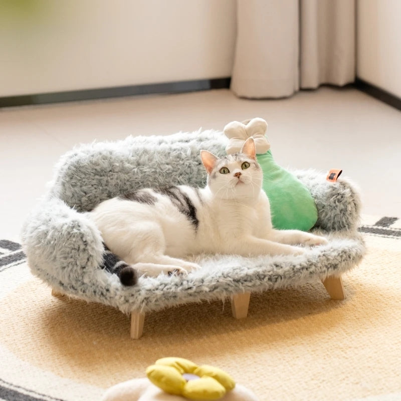 Wooden Pet Bed for Dogs And Cats