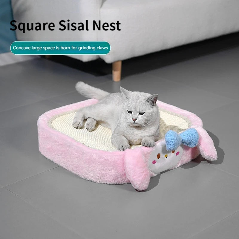 New Square Cat Scratching Board 100% Sisal Kitten Bed