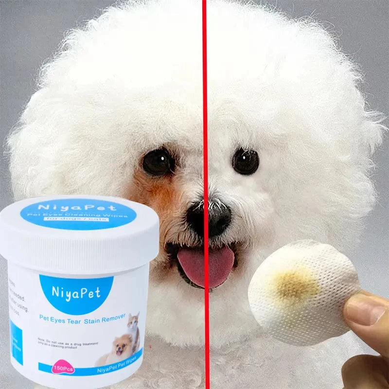 Pet Wipes Dog Cat for Eyes & Ears--Tear Stain Remover