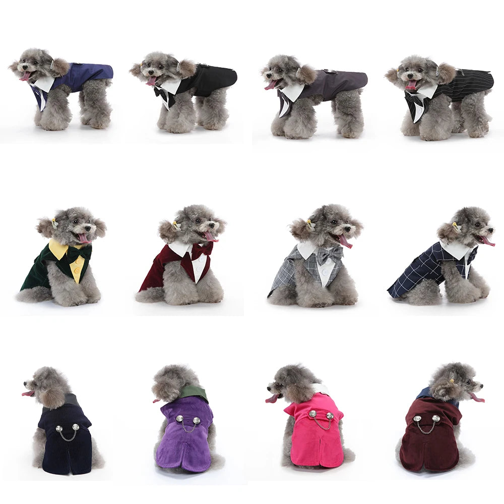 Christmas Dog Costume Formal Tuxedo