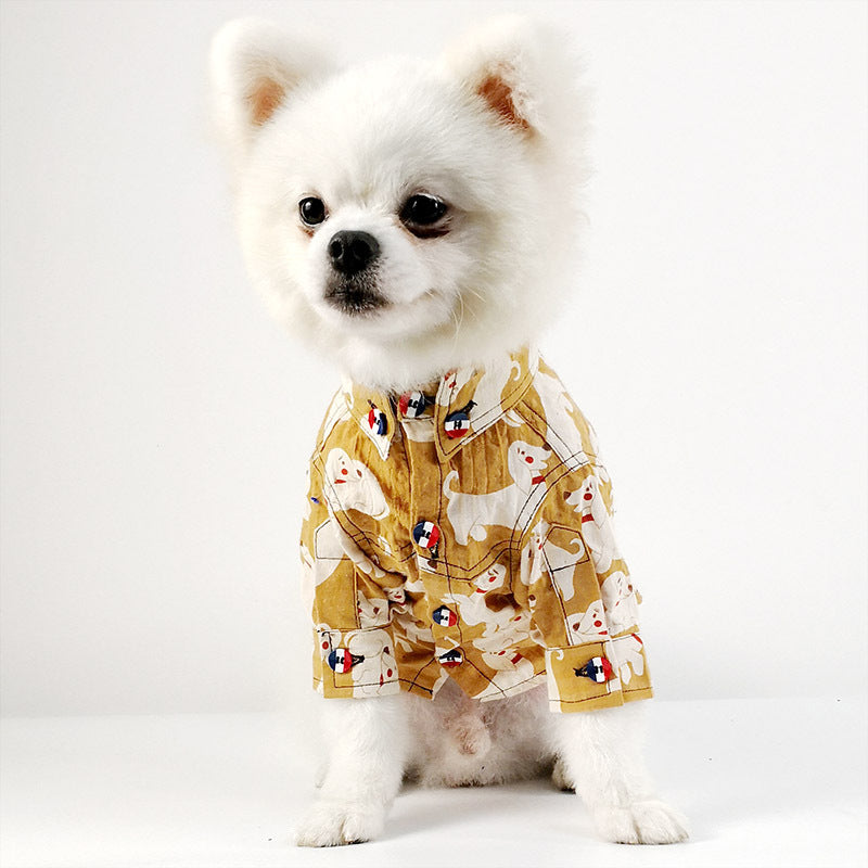 Puppy Printed Shirt Dog Clothes