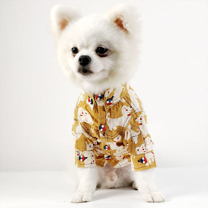 Puppy Printed Shirt Dog Clothes