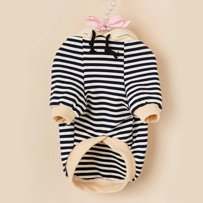 Striped Warm Winter Pet Hoodie