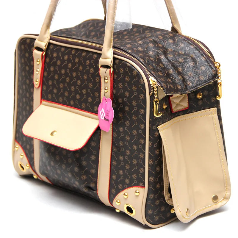 Puppy Carrier Folding Portable Ventilated Tote Bag