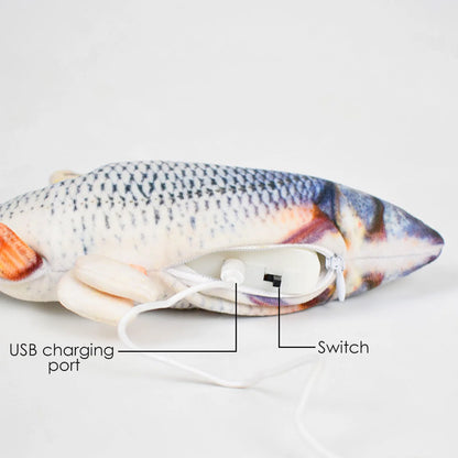 Interactive Electric Floppy Fish Cat Toy Realistic