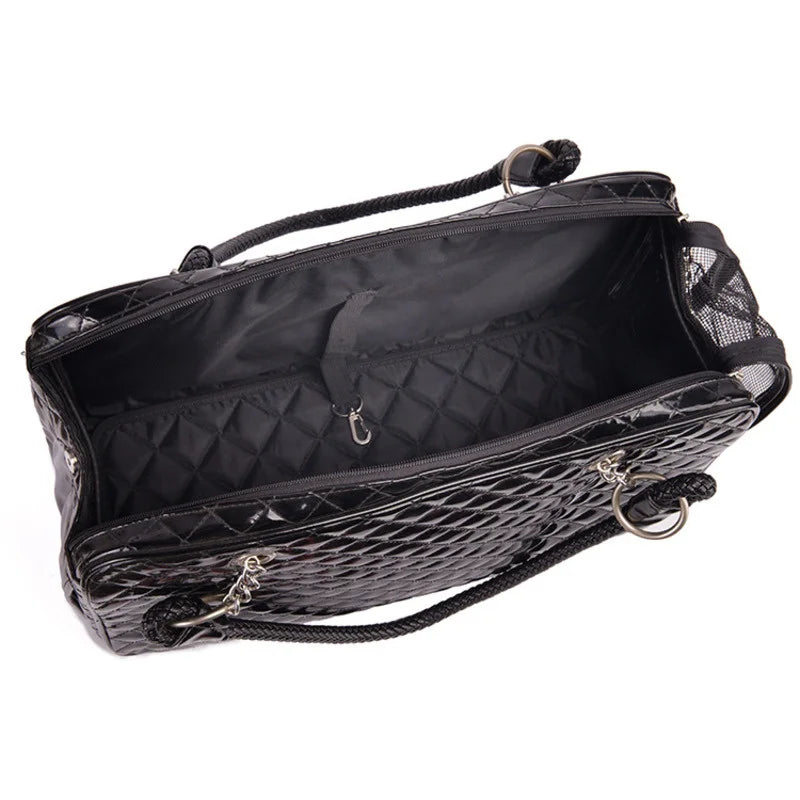 Leather Cat Dog Carrier Bag Travel and Sling Backpack