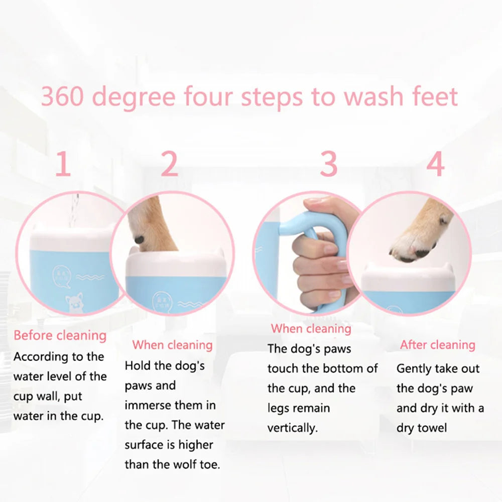 Portable Dog Paw Cleaner Cup soft silicone