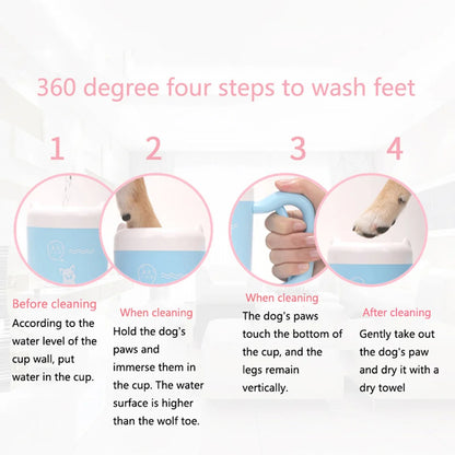 Portable Dog Paw Cleaner Cup soft silicone