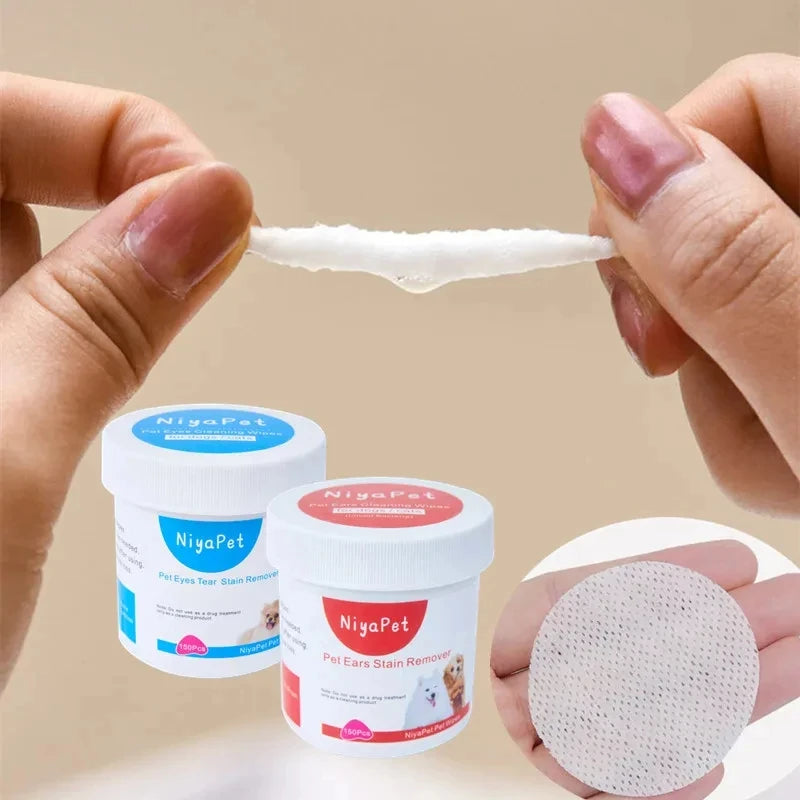 Pet Wipes Dog Cat for Eyes & Ears--Tear Stain Remover