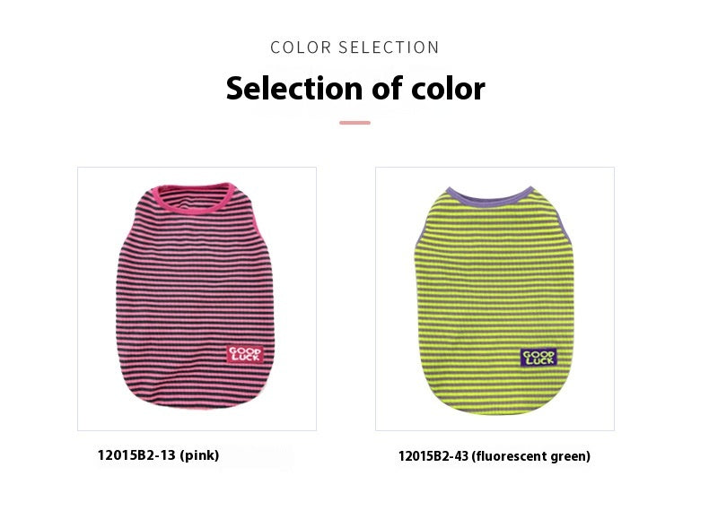 Cool and Stylie Breathable Stripes Vest Pet Clothes